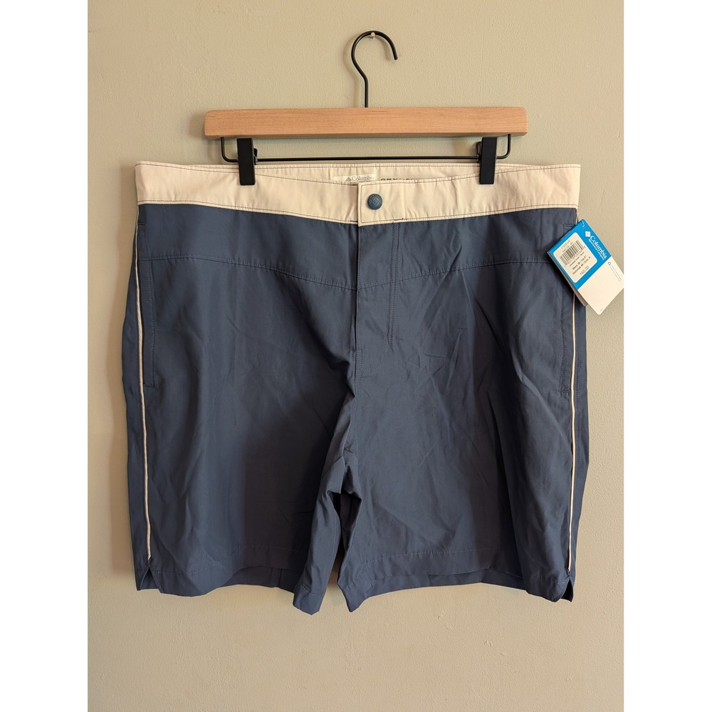 Columbia Lakedale Cove Shorts Mens 38 Blue Omni-Shield Relaxed Fit AM1210-492